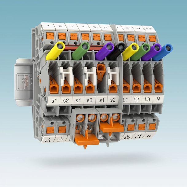 Measuring transducer terminal blocks with Push-in connection at the side